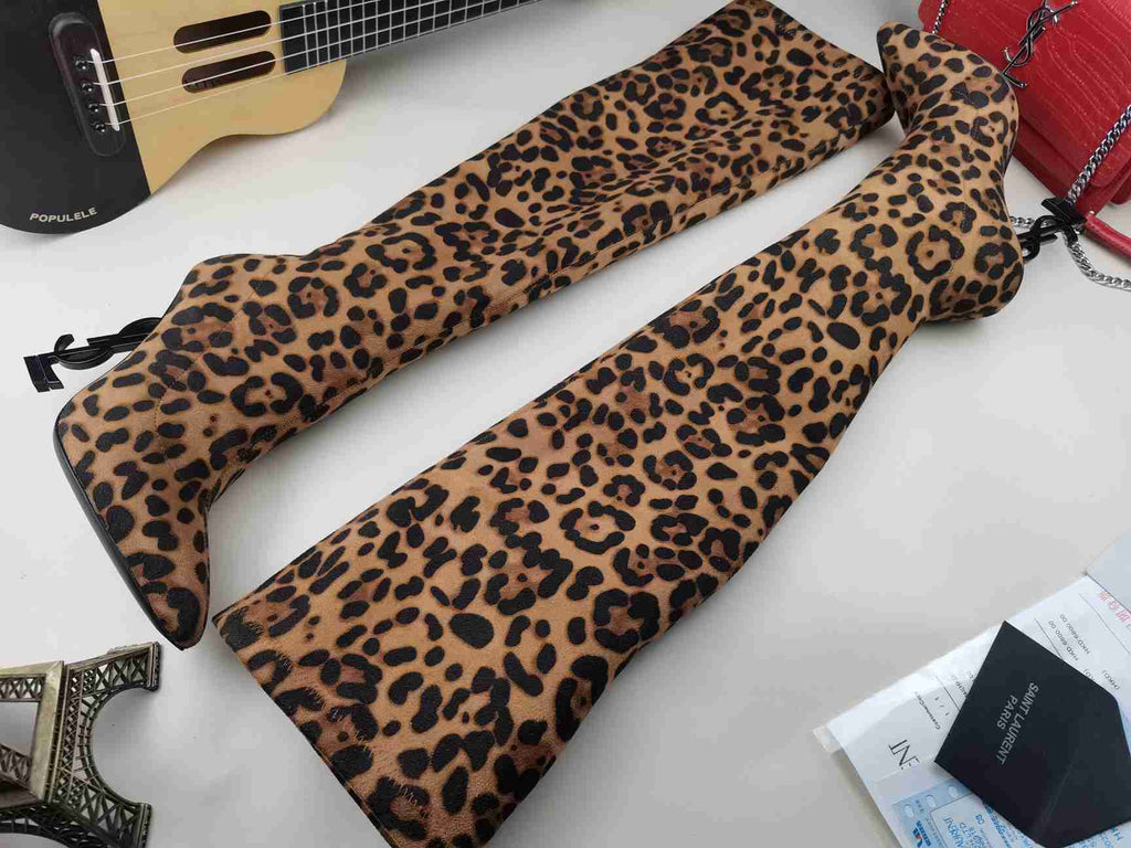 Leopard High Heel Boots