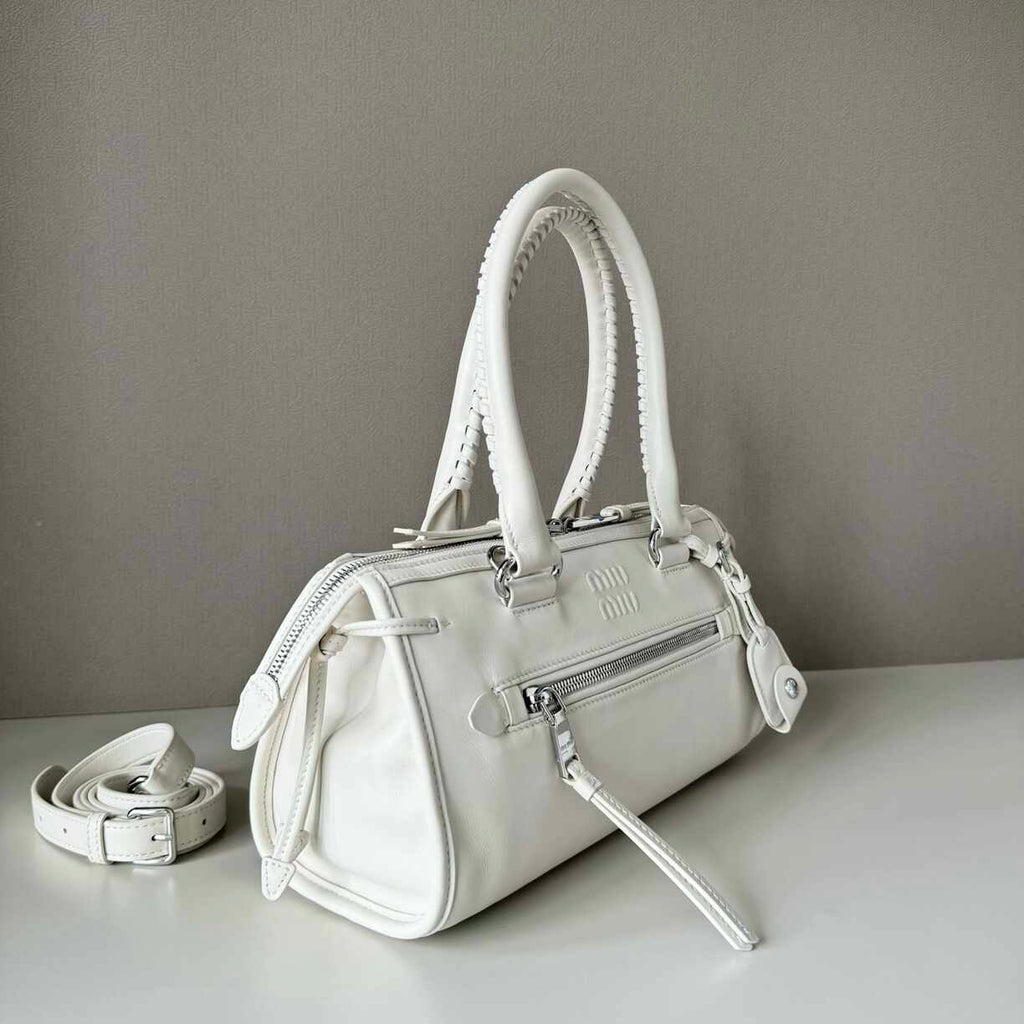 White Leather Purse