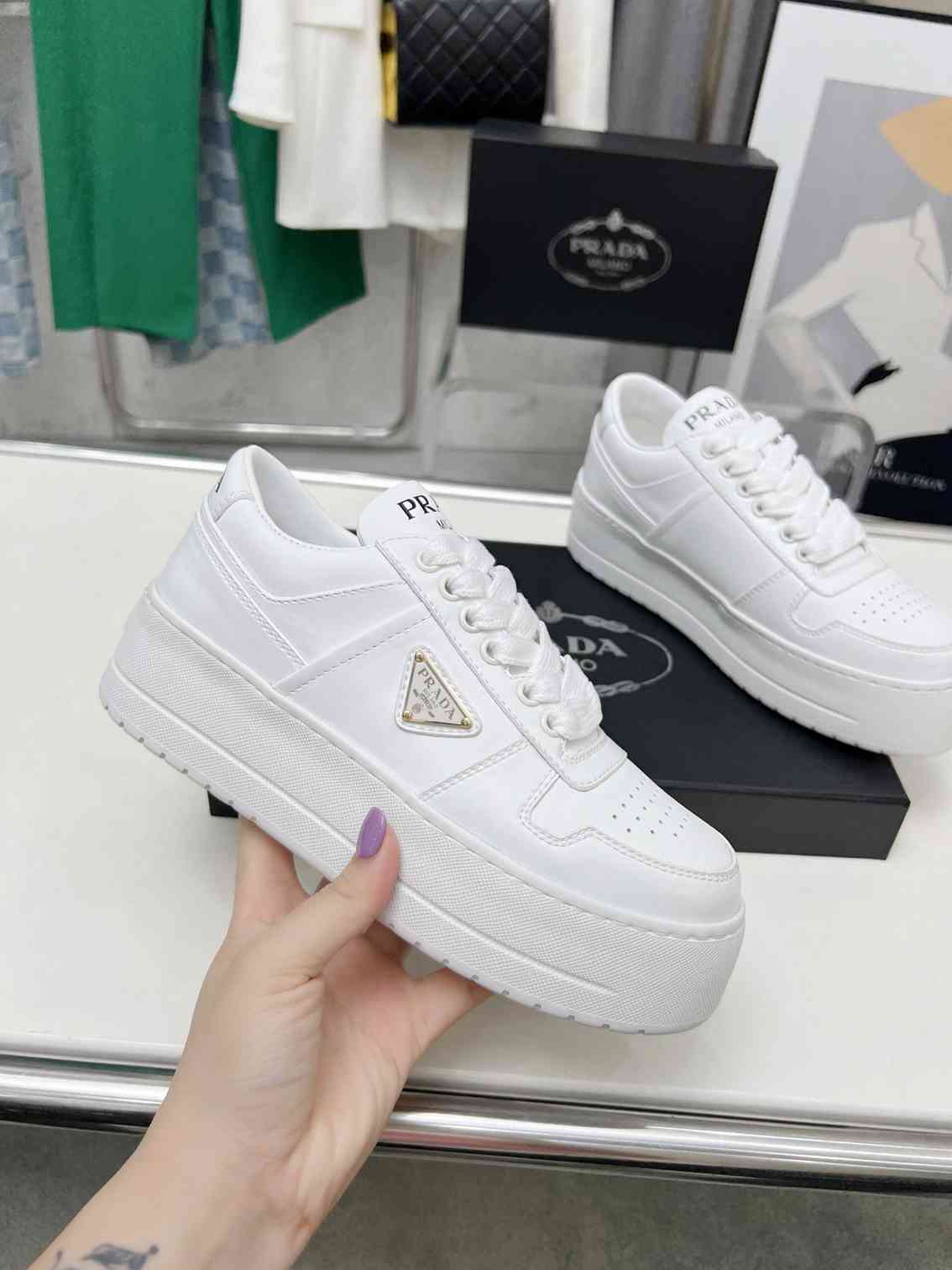 White Leather Shoes