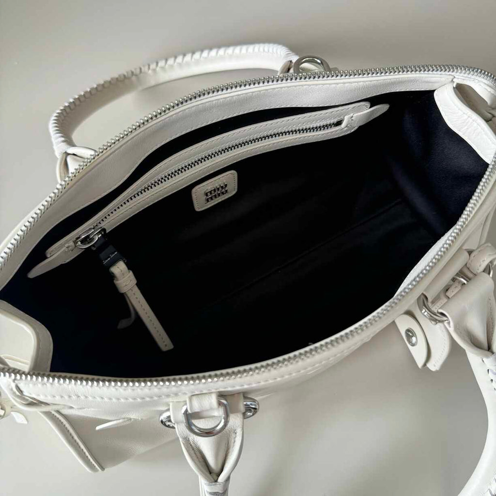 White Leather Purse