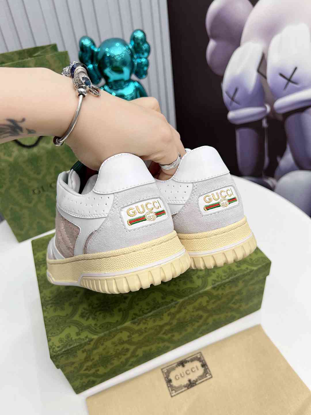 Beige Printed Shoes