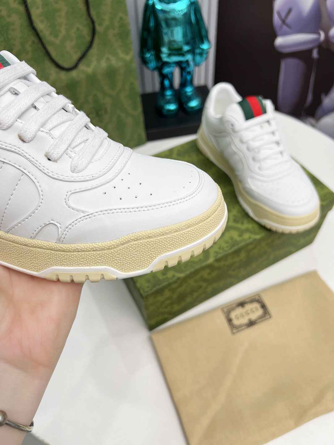 White Printed Shoes