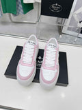 Pink and White Leather Shoes