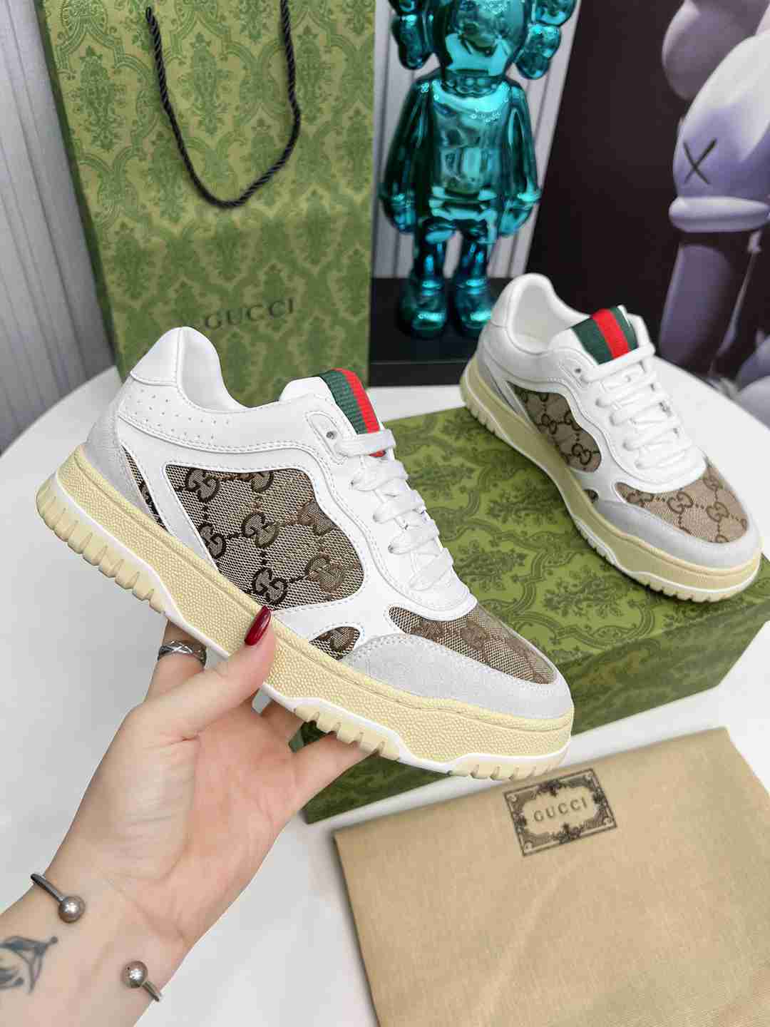 Brown Printed Shoes