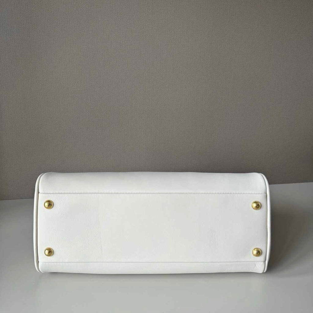 White Leather Purse