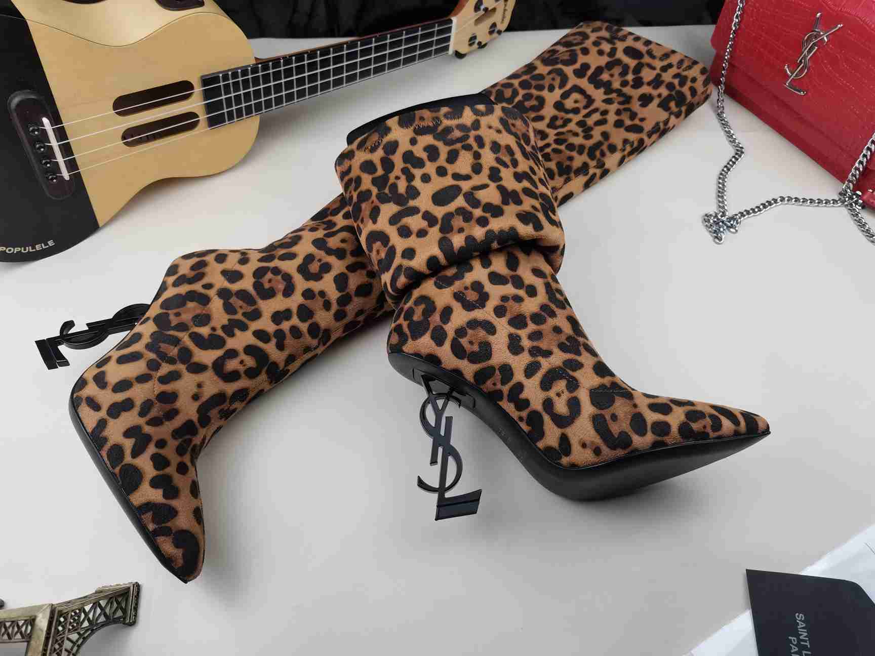 Leopard High Heel Boots