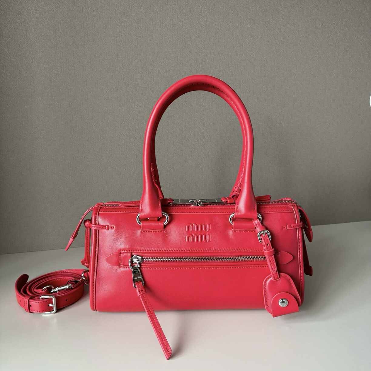 Coral Leather Purse