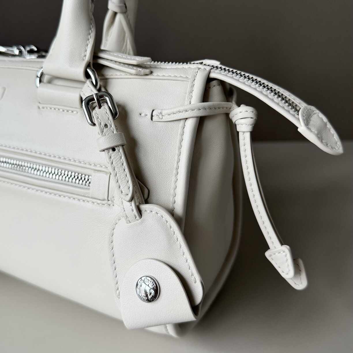 White Leather Purse