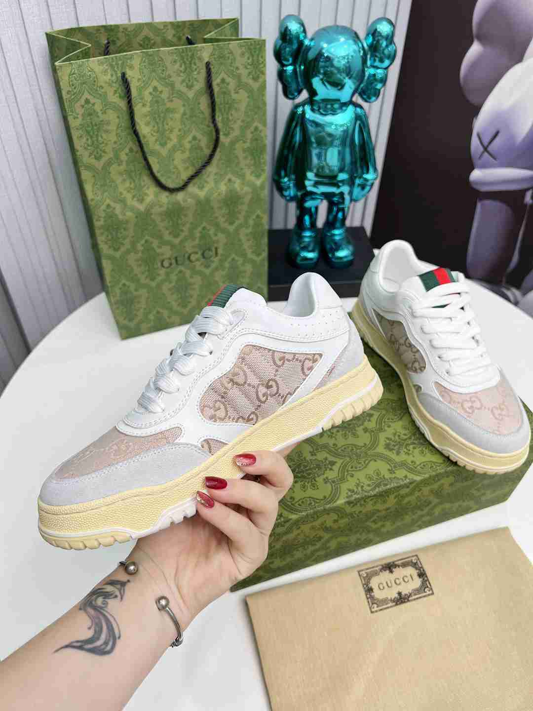 Beige Printed Shoes