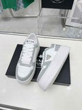 Grey and White Leather Shoes