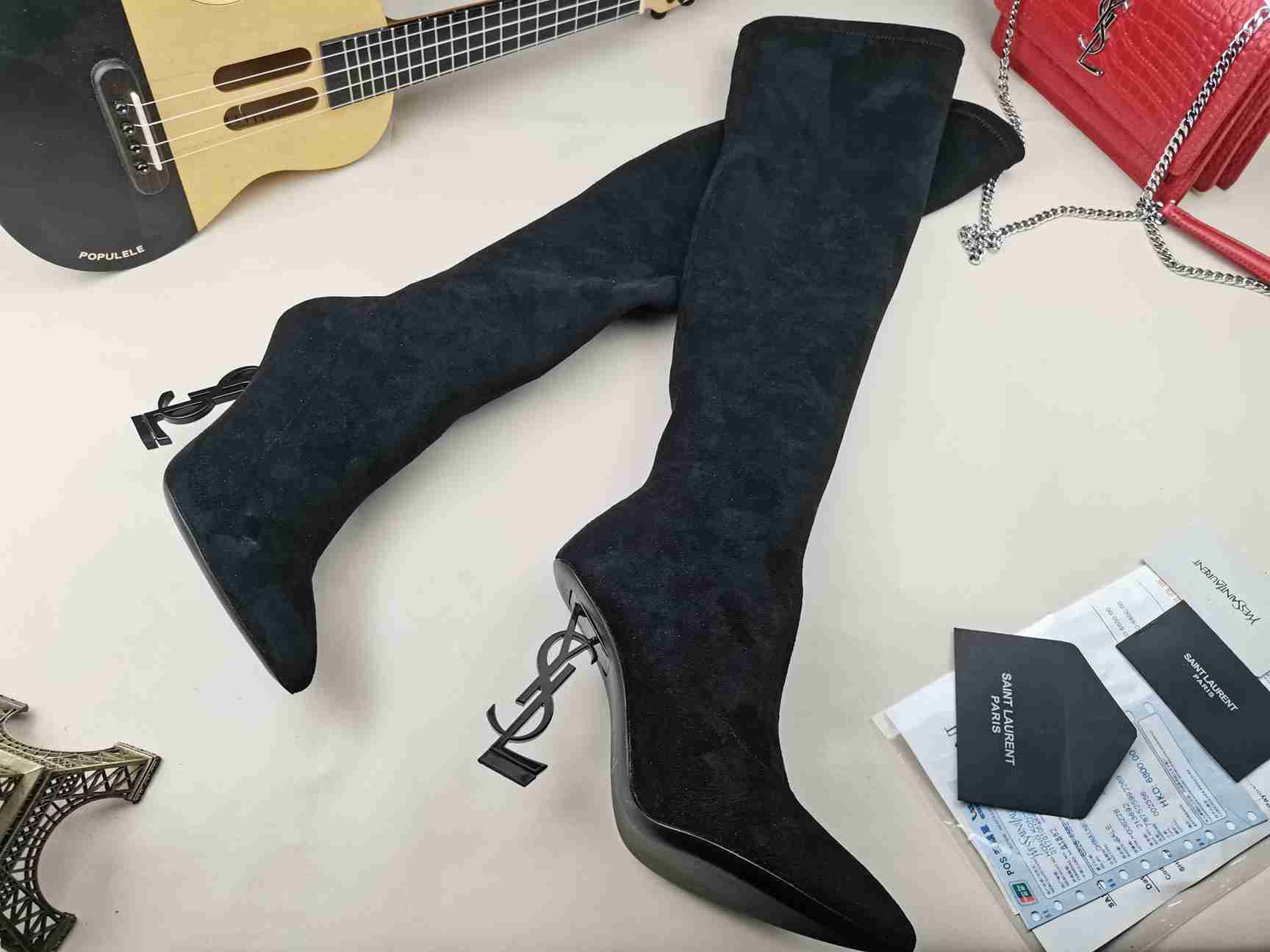 Suede High Heel Boots
