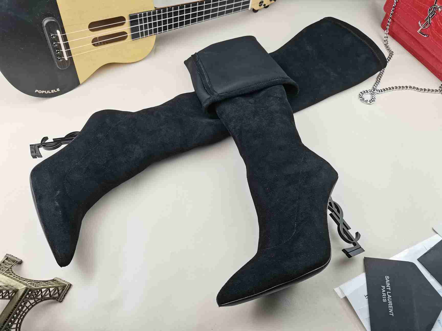 Suede High Heel Boots