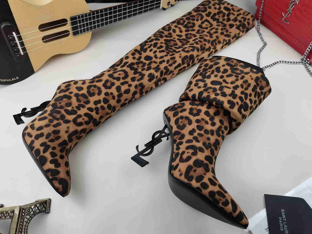 Leopard High Heel Boots