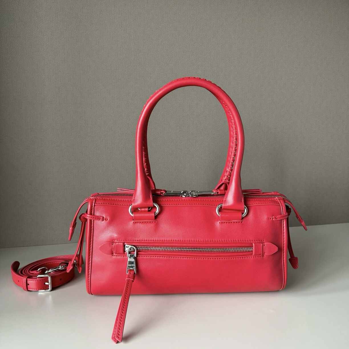 Coral Leather Purse