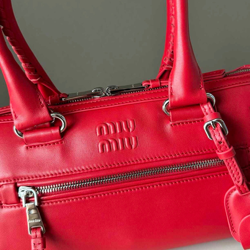 Coral Leather Purse