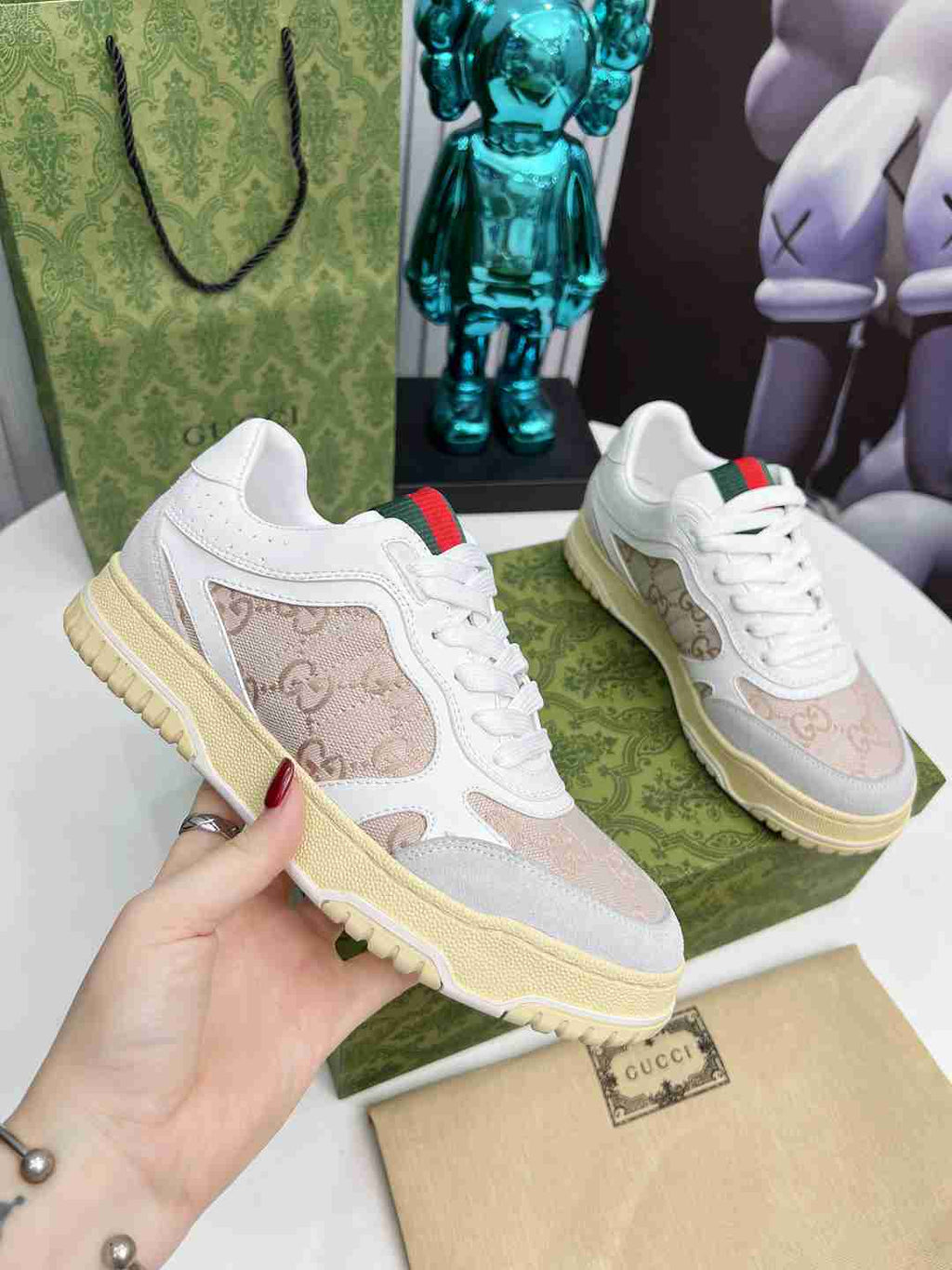 Beige Printed Shoes