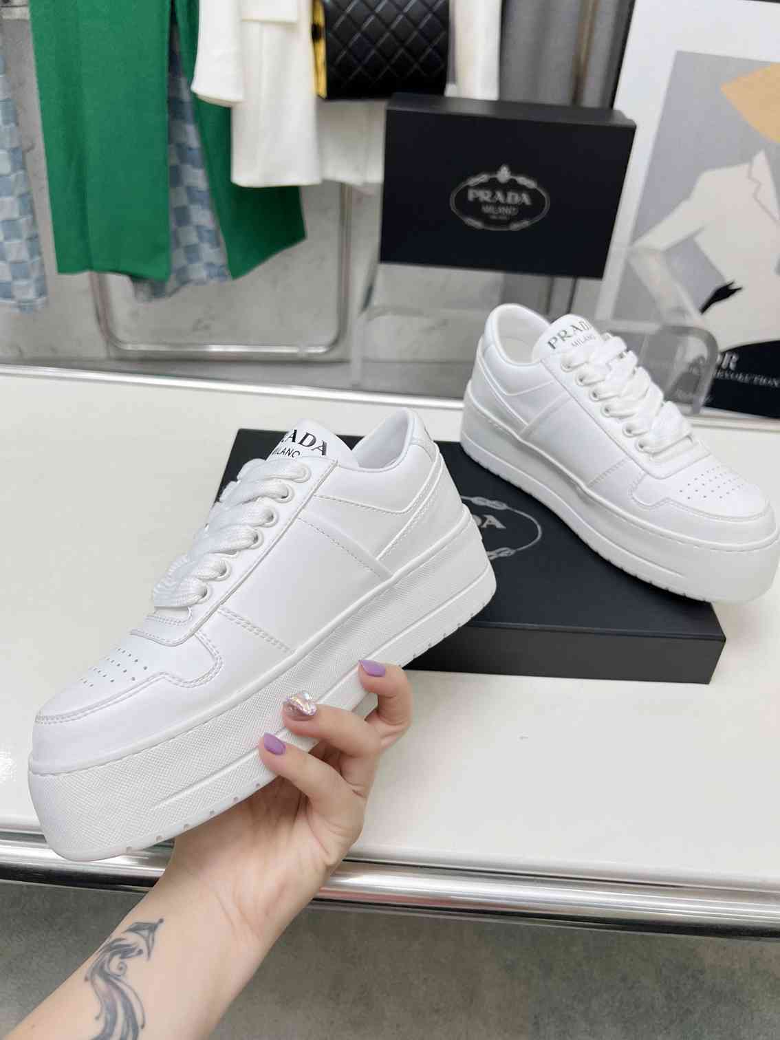 White Leather Shoes