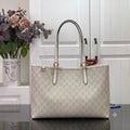 White Leather Tote Bag