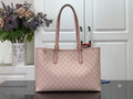 Pink Leather Tote Bag