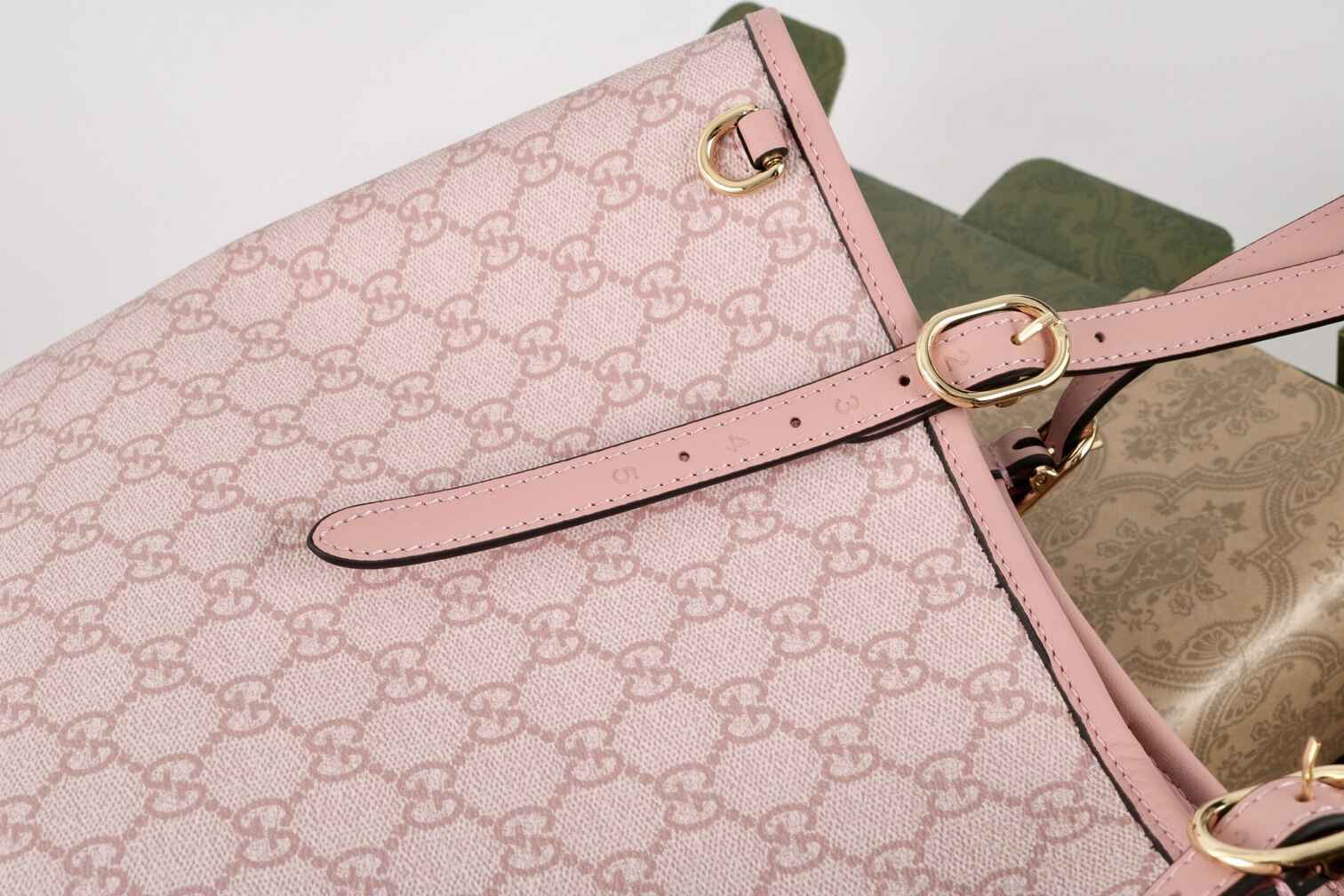 Pink Leather Tote Bag